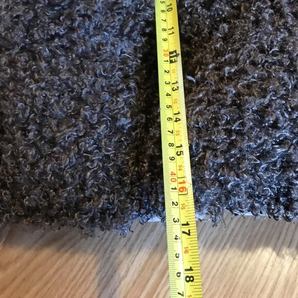 Gray Shag Like Cushion 20"x16" Rectangle Fluffy Accent Pillow - Picture 5 of 6